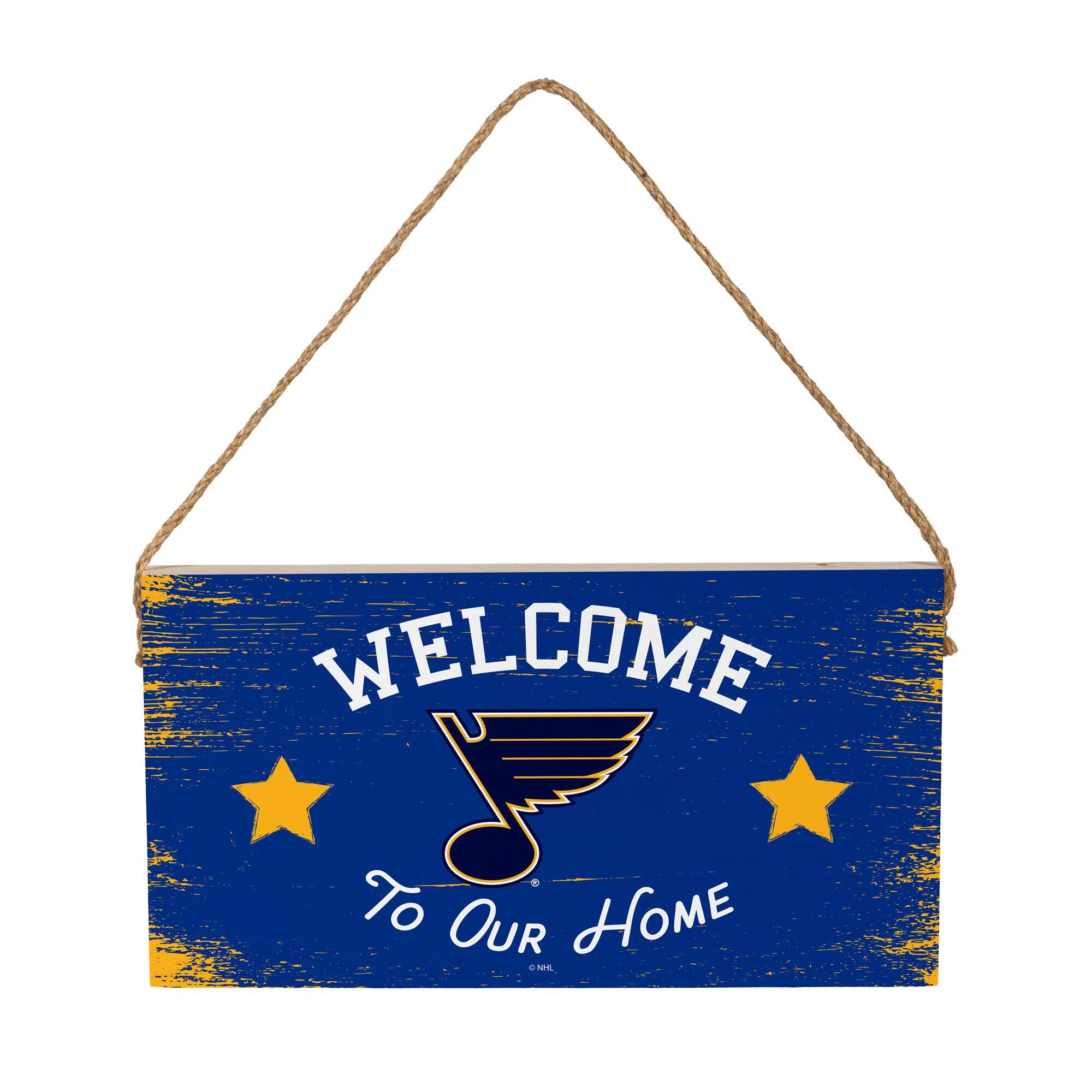 St. Louis Blues 6" x 11" Welcome Home Wood Wall Sign with Rope Hanger
