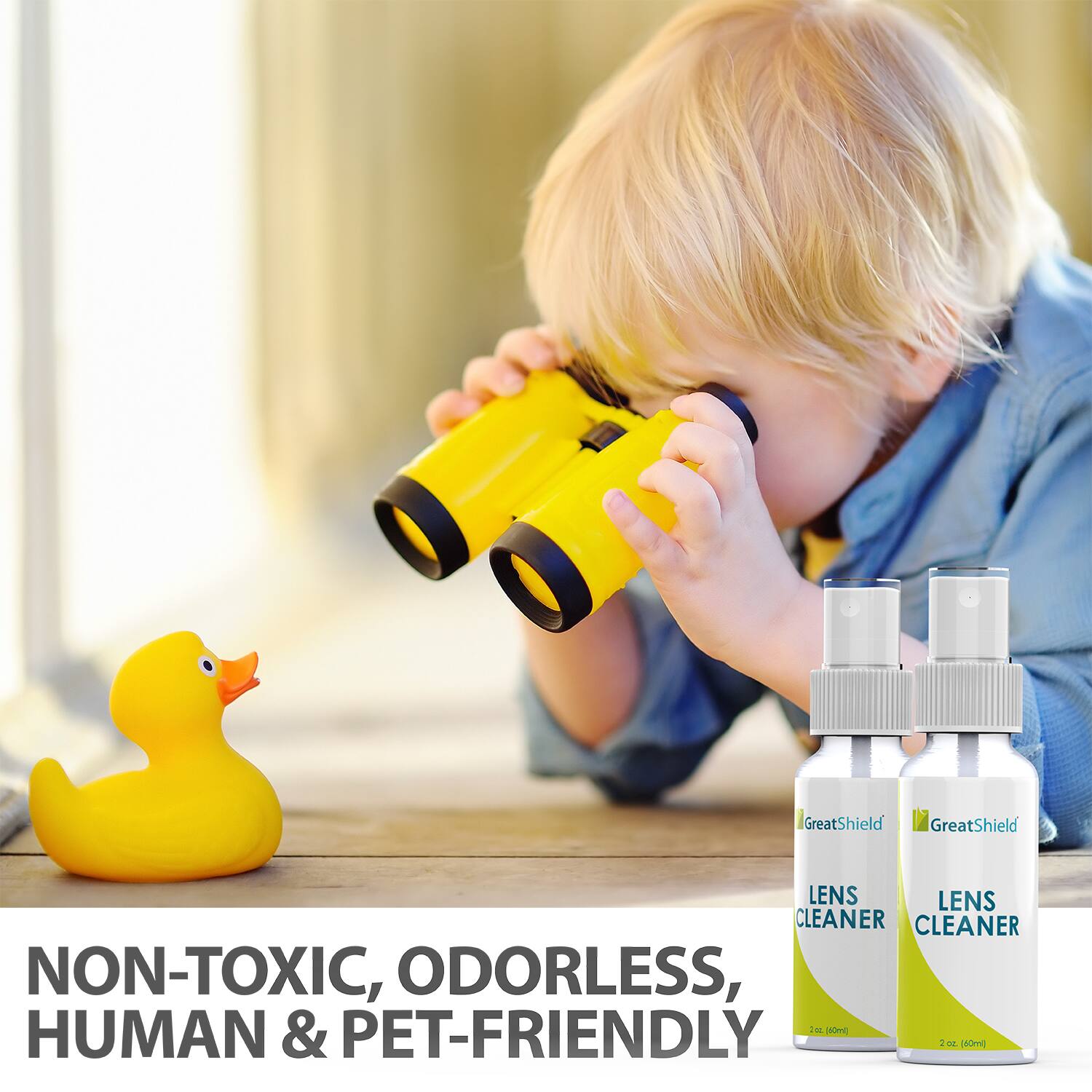 GreatShield LENS CLEANER NON-TOXIC, ODORLESS, & PET-FRIENDLY