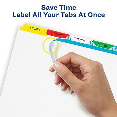 Save Time  
Label All Your Tabs At Once  

PROFIT  
SHARE  
TRENDS  
SALES