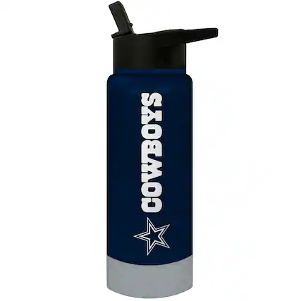 Front. Great American Products - Dallas Cowboys 24oz. Thirst Hydration Water Bottle - Multicolor.