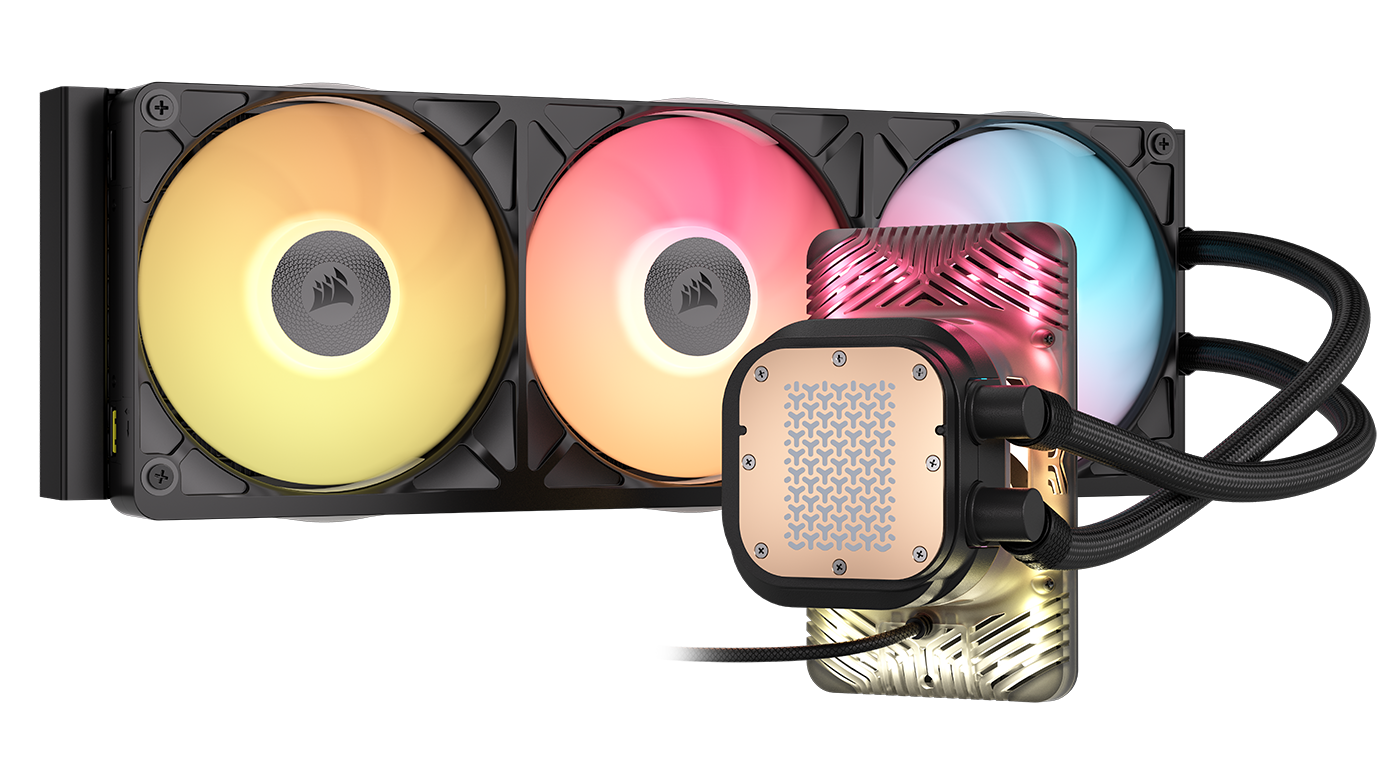 Alt View 7. CORSAIR - iCUE LINK TITAN II 360 RX LCD AIO Liquid CPU Coolers - Black.