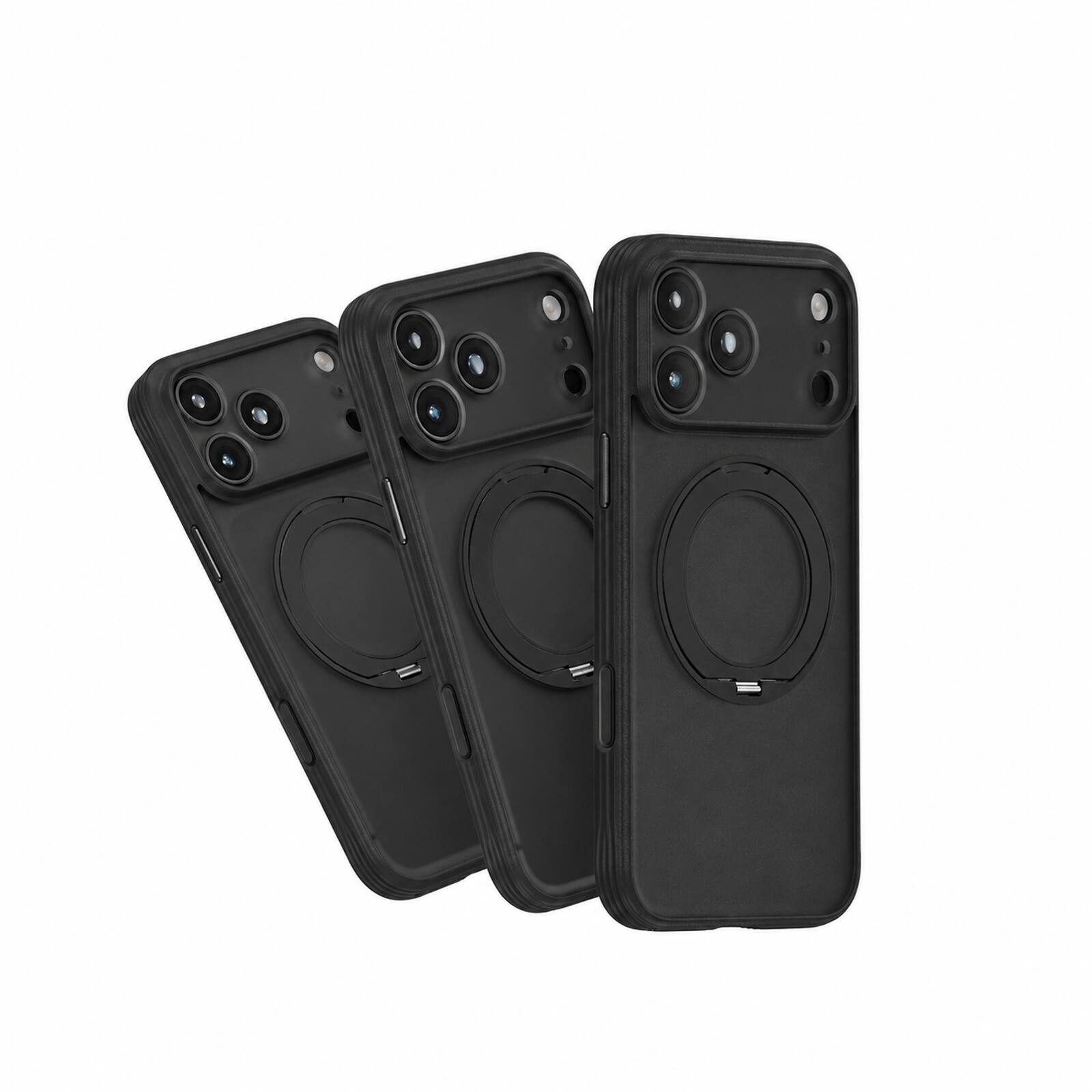 Alt View 1. Dteck - For Apple iPhone 18 Pro Rugged Case Shockproor Frosted Translucent Skin-Friendly Cover Compatible with Magsafe - Black.