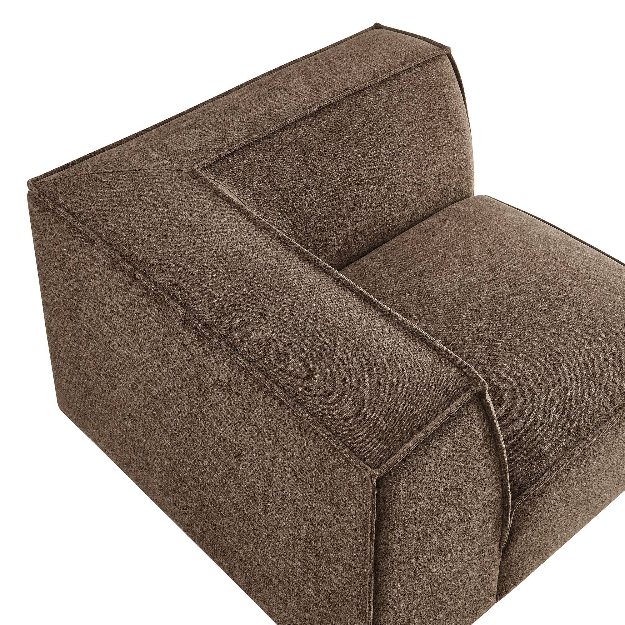 Alt View 7. Modway - Restore Performance Fabric Upholstered Modular Corner Chair by Modway - Mocha.