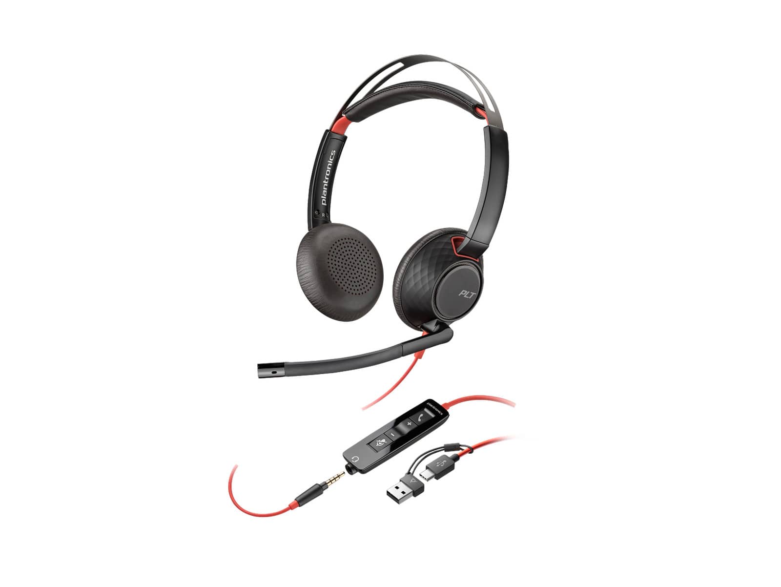 Poly Blackwire 5220 USB-C 美品 ケース付 在宅ワーク HP Poly Blackwire 5220 USB C Wired Stereo Headset Black 8X231AA