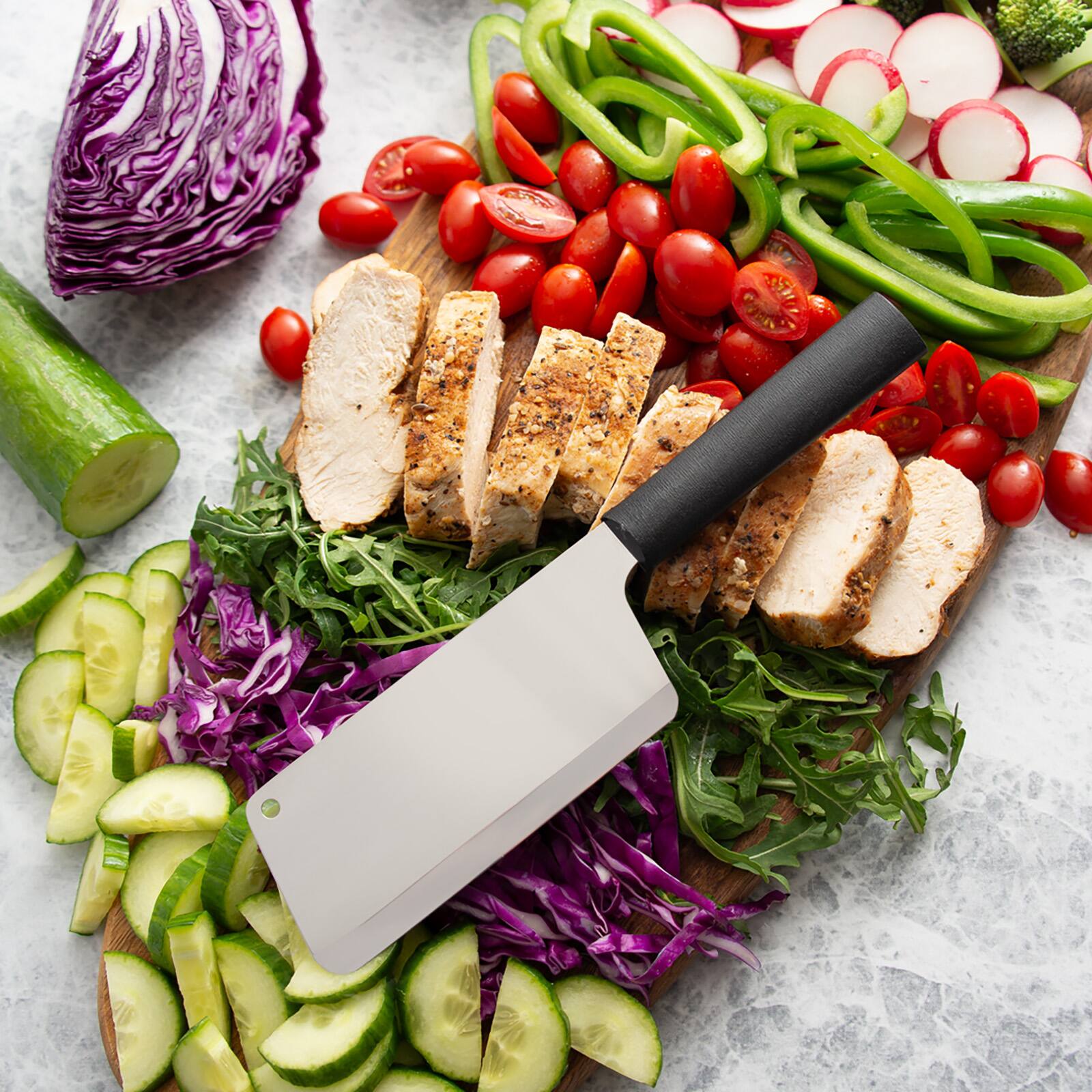 Alt View 2. Rada - 5.25 Inch Chef's Dicer Knife, Black Handle - Black.