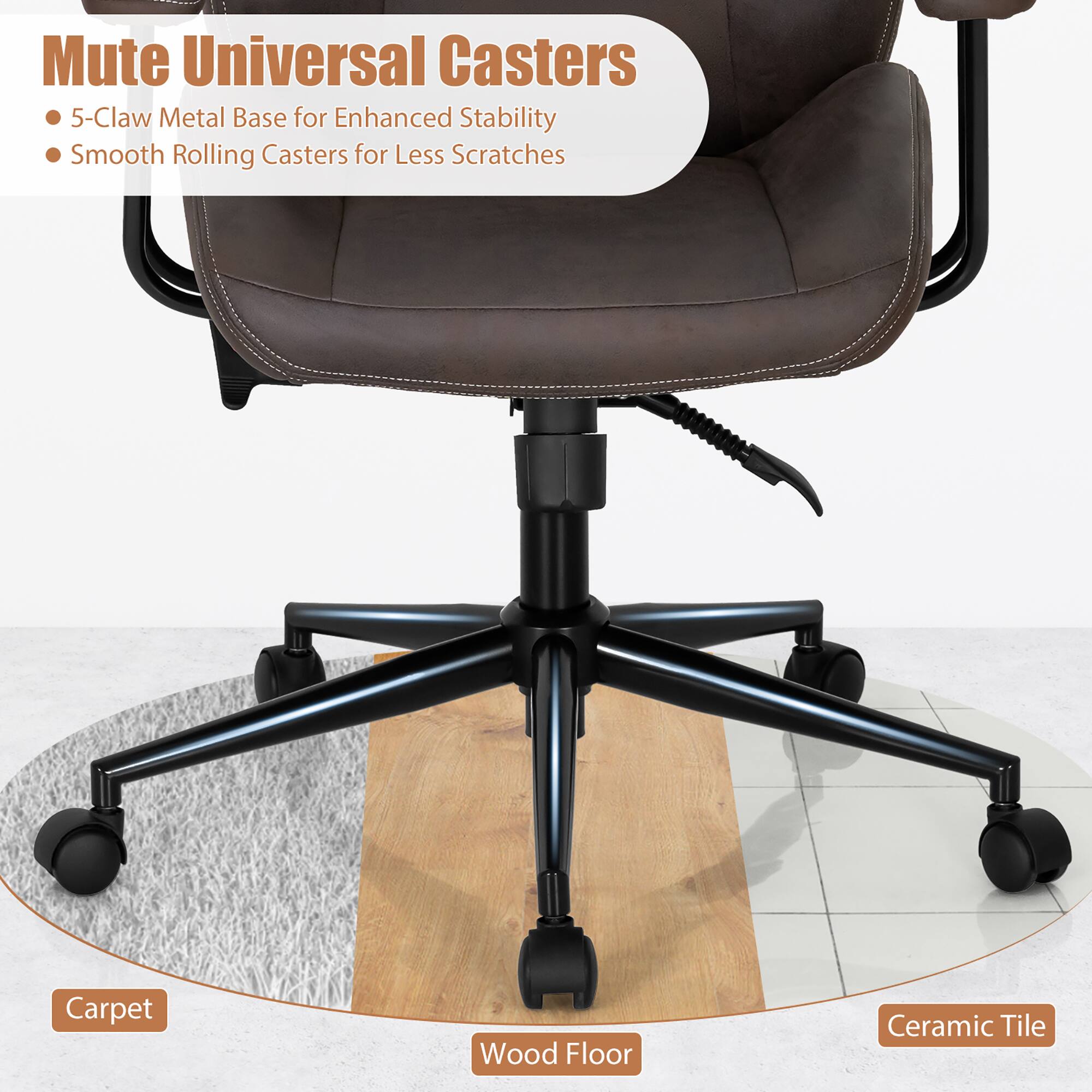 Mute Universal Casters, 5-Claw Metal Base for Enhanced Stability, Smooth Rolling Casters for Less Scratches, Carpet, Wood Floor, Ceramic Tile