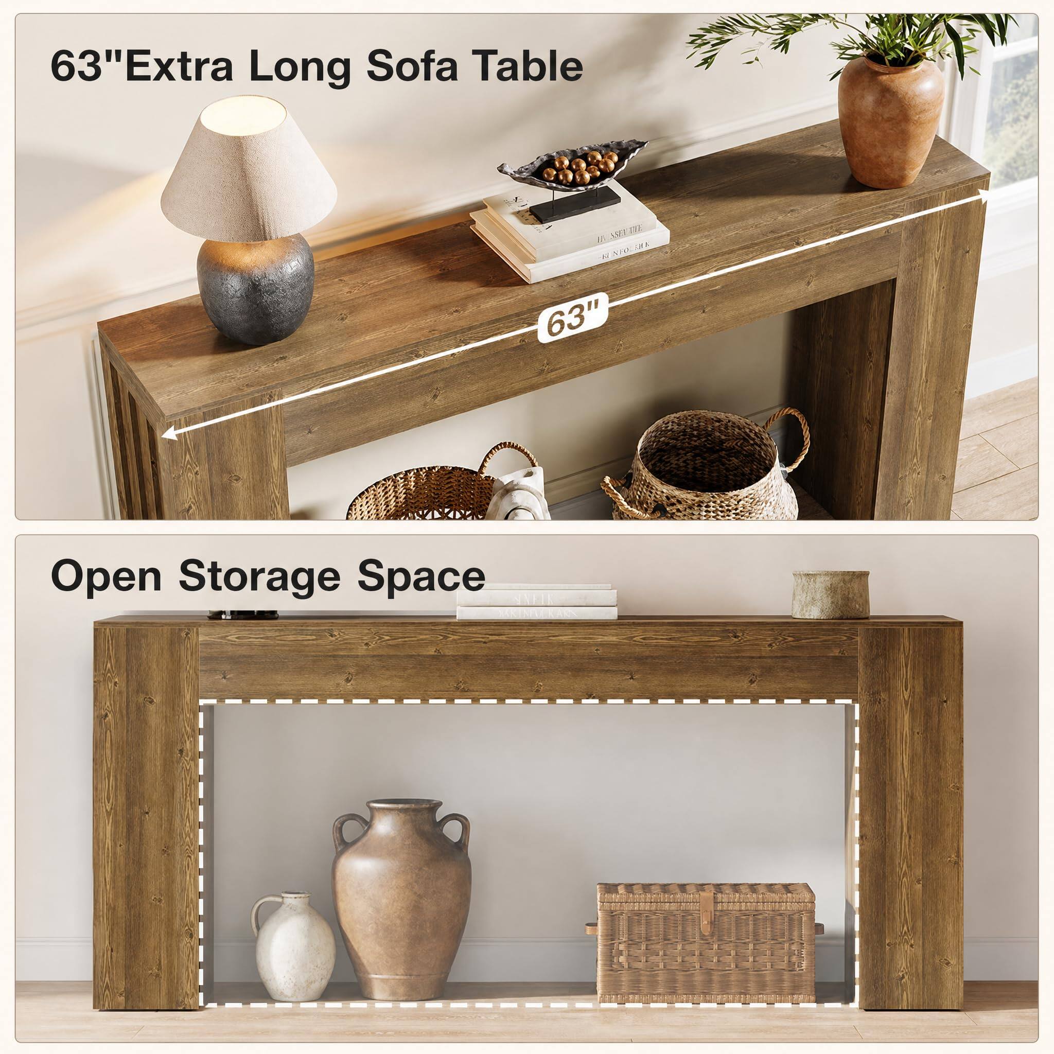 63" Extra Long Sofa Table

191 ELL g 1/400 AL H 63"

Open Storage Space