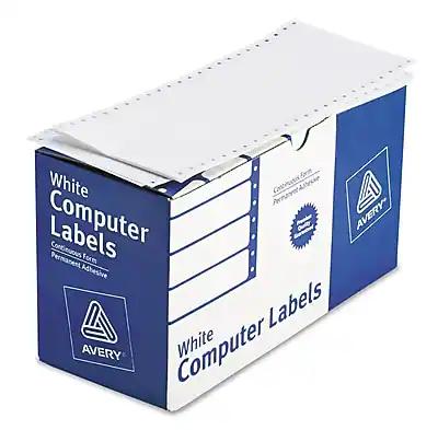 Continuous Computer Labels Avery Computer Labels, Dot Matrix Labels and Pin Feed Labels, 1 15/16 ...