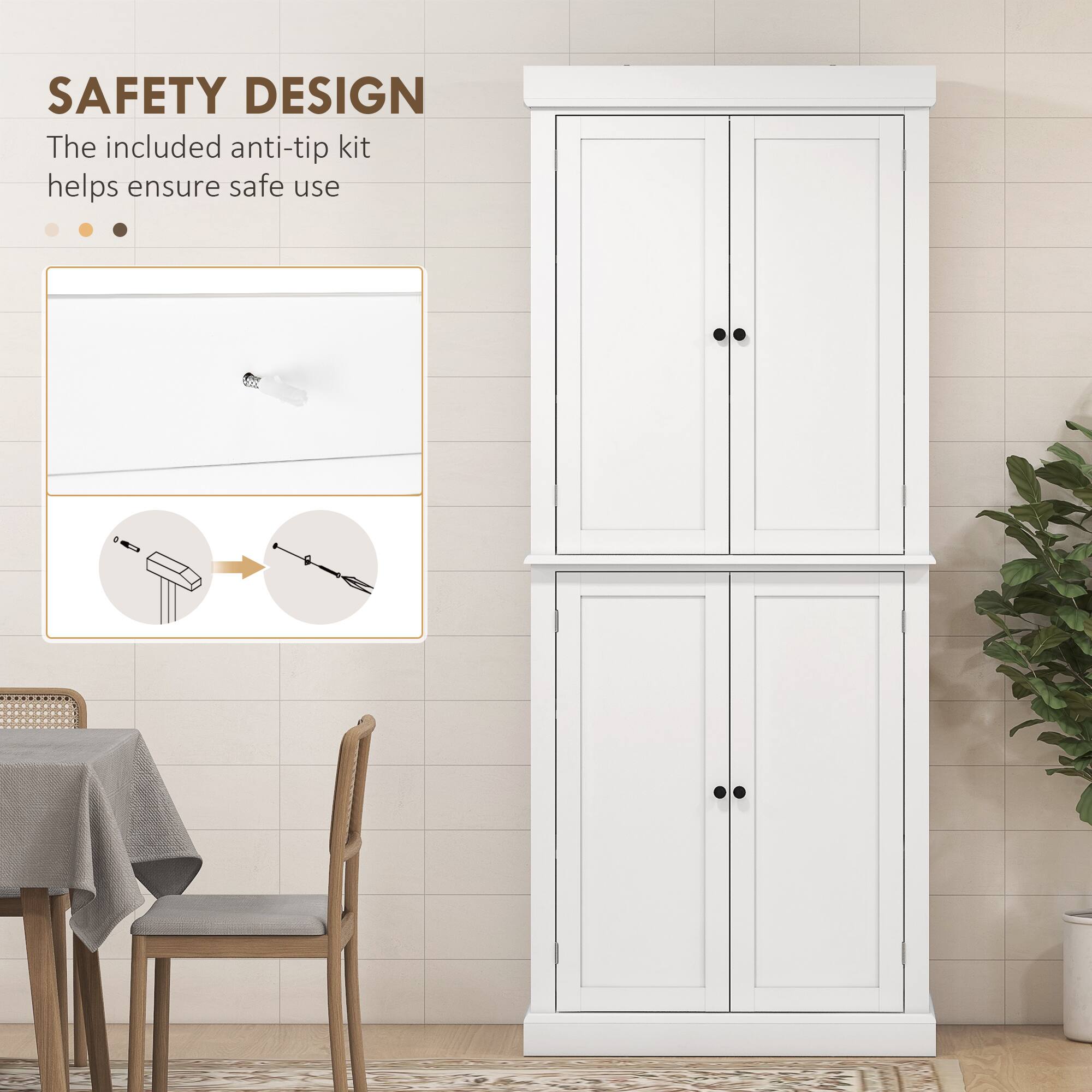 SAFETY DESIGN
The included anti-tip kit helps ensure safe use