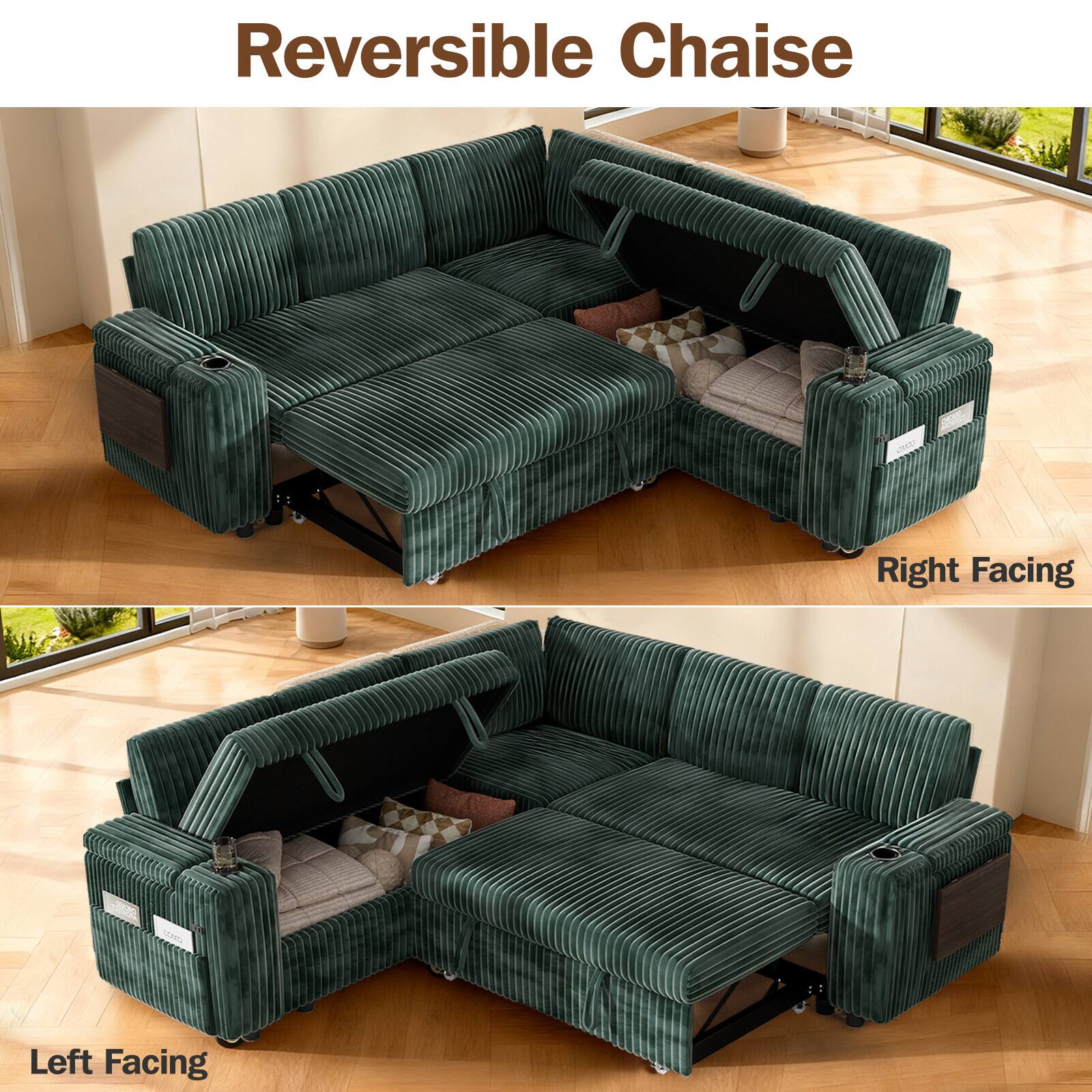 Reversible Chaise

Right Facing

Left Facing