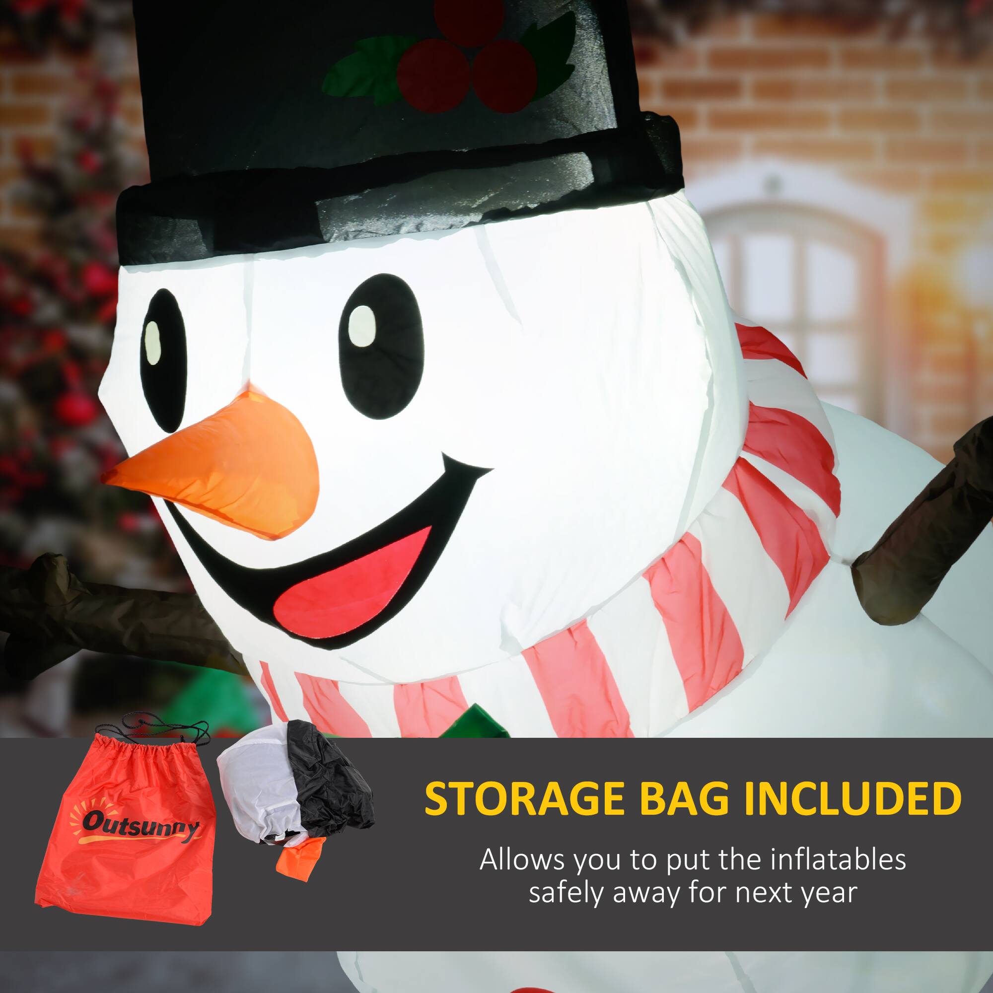 Outsunny STORAGE BAG INCLUDED allows you to put the inflatables safely away for next year.