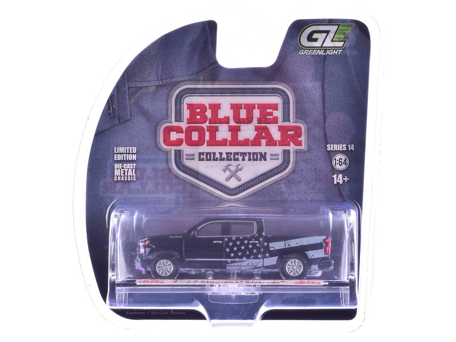 GL Greenlight Blue Collar Limited Edition Collection 1:64 Die-Cast Metal x Chassis 14+ Rita 2022 Cheerelat-Silaare aierad% MPR  
Contains: 1 Die-Cast Vehicle