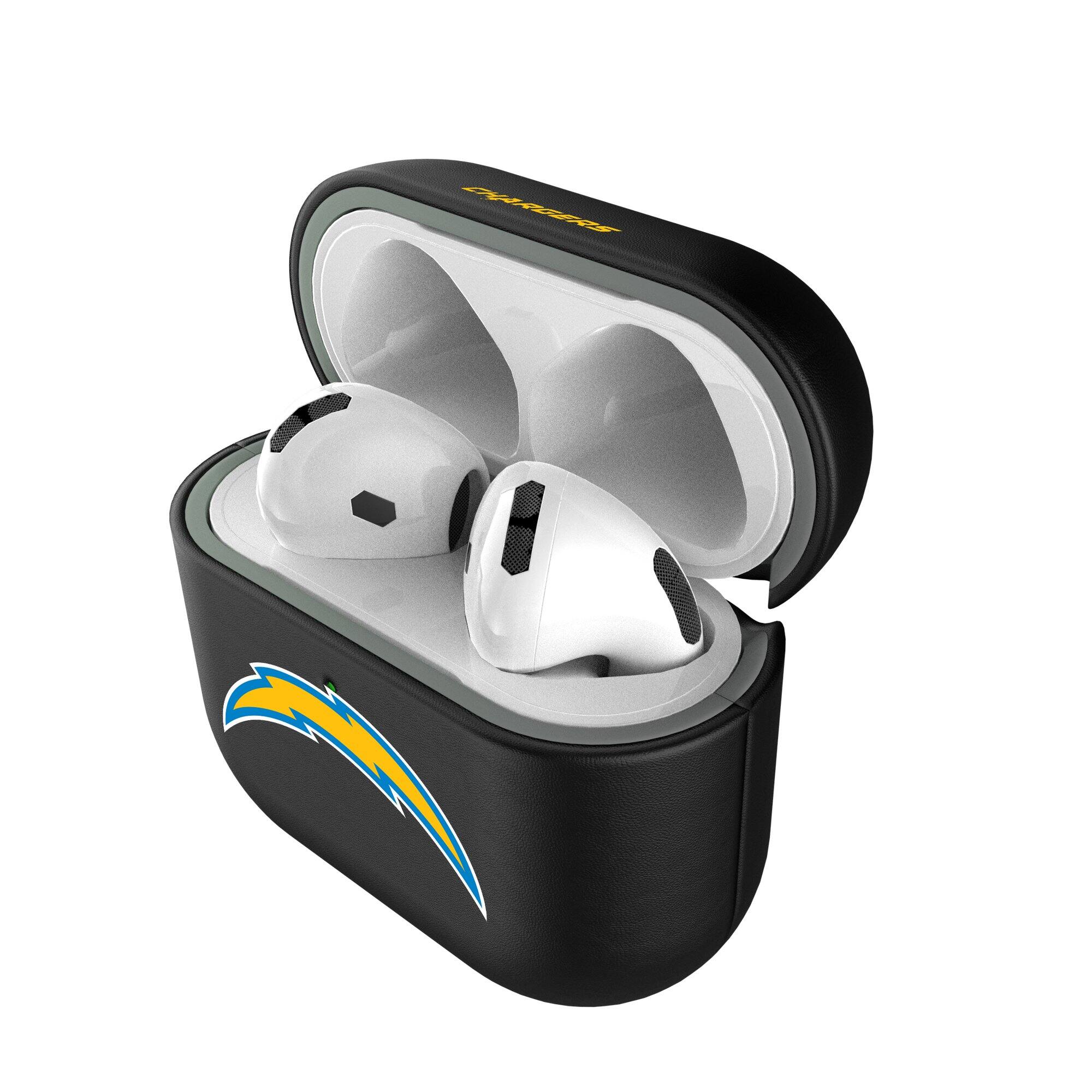 Alt View 3. Keyscaper - Los Angeles Chargers Los Angeles Chargers Insignia AirPods 4th Generation Case Cover - No Size - Black.