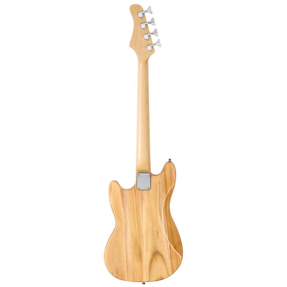 Alt View 1. Winado - Electric Bass Guitar Full Size 4 String Rosewood Basswood Fire Style Exquisite Burning Bass(Burly Wood).