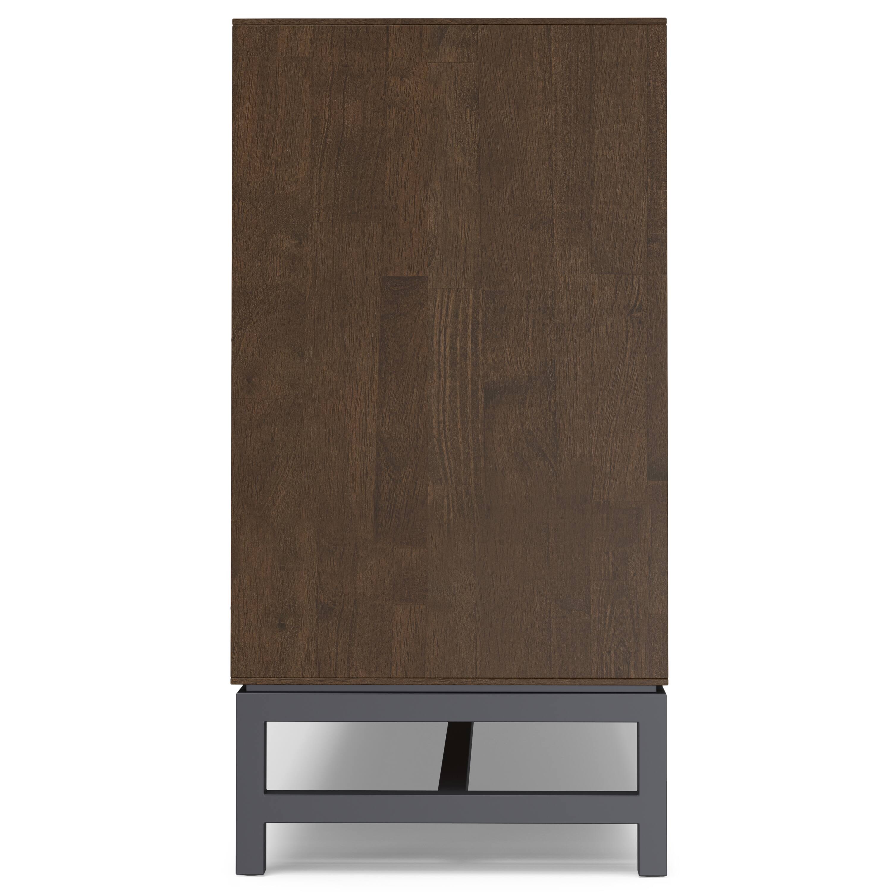 Alt View 3. Simpli Home - Simpli Home Banting 72 inch Wide Solid Wood 4 Door Sideboard Buffet in Walnut Brown - Walnut Brown.
