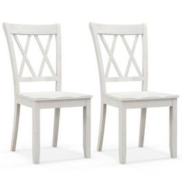 Kadyn - Dining Chairs, Kitchen Chairs Trattoria Chairs,Set of 2 Wooden Dining Chairs Mid Century Farmhouse Retro Kitchen - White