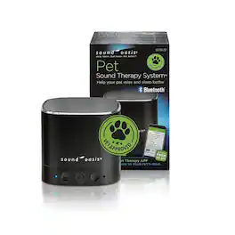 Sound Oasis - Pet Bluetooth Sound Machine with 20 Calming Sounds for Anxiety, Stress, Sleep & Travel Relief for Pets - Black