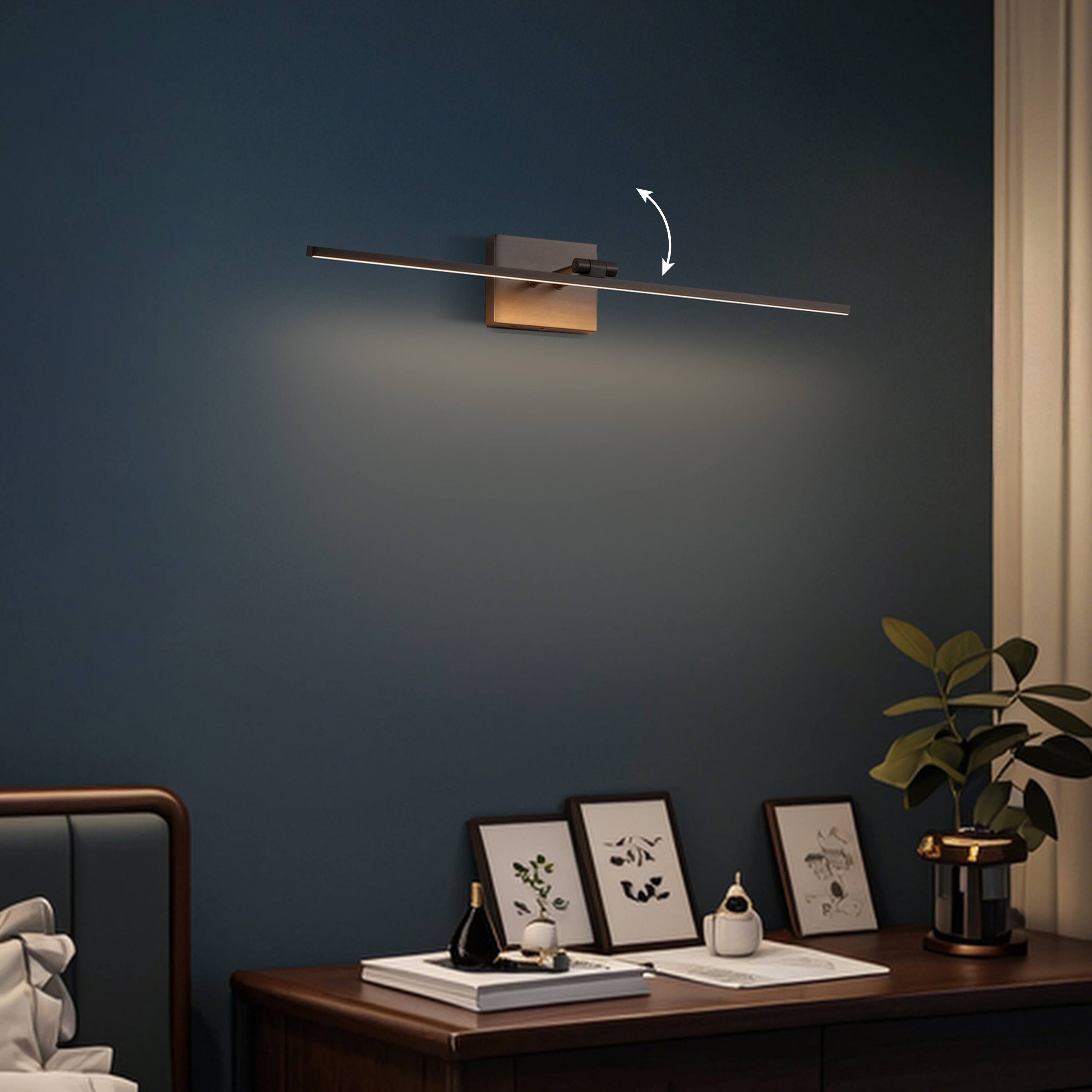 Alt View 10. Jonathan Y - Santino 28" Modern Minimalist Swivel Integrated Dimmable LED Rechargeable Picture Light with Touch Sensor, Nickel - Nickel.