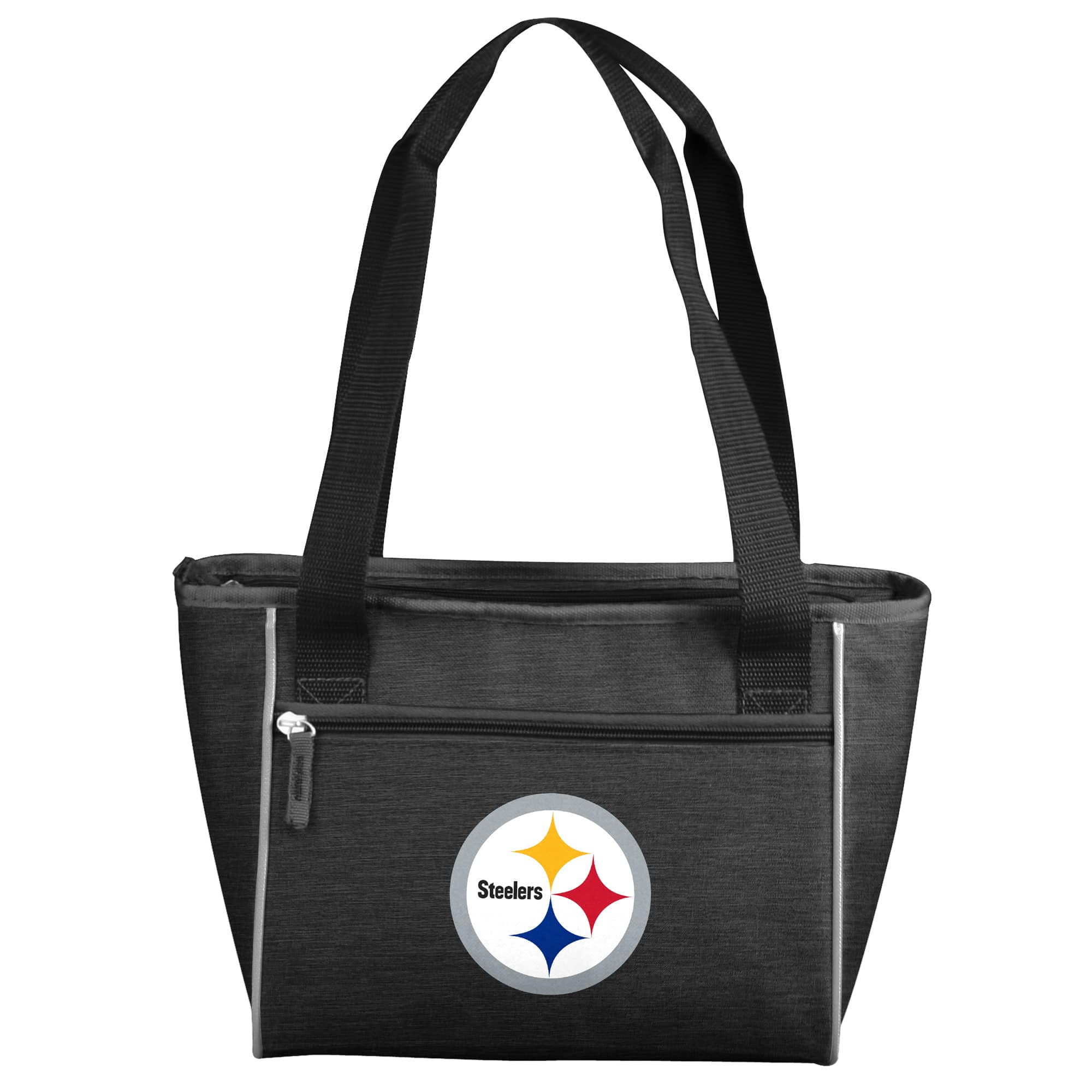 Front. Logo Brands - Pittsburgh Steelers Crosshatch 16-Can Cooler Tote - Multicolor.