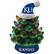 Front. Evergreen Enterprises - Kansas Jayhawks 8" Light Up Ceramic LED Christmas Tree - Multicolor.