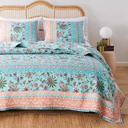 BreeBe - Audrey Quilt Set - 2-Piece Twin/XL - Turquoise