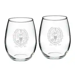 Jardine - Georgetown Hoyas 2-Piece 21oz. Stemless Wine Glass Set - Multicolor