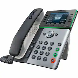 HP - Poly Edge E350 IP Phone - Corded - Corded/Cordless - Wi-Fi, Bluetooth - Desktop, Wall Mountable - VoIP - IEEE - Black