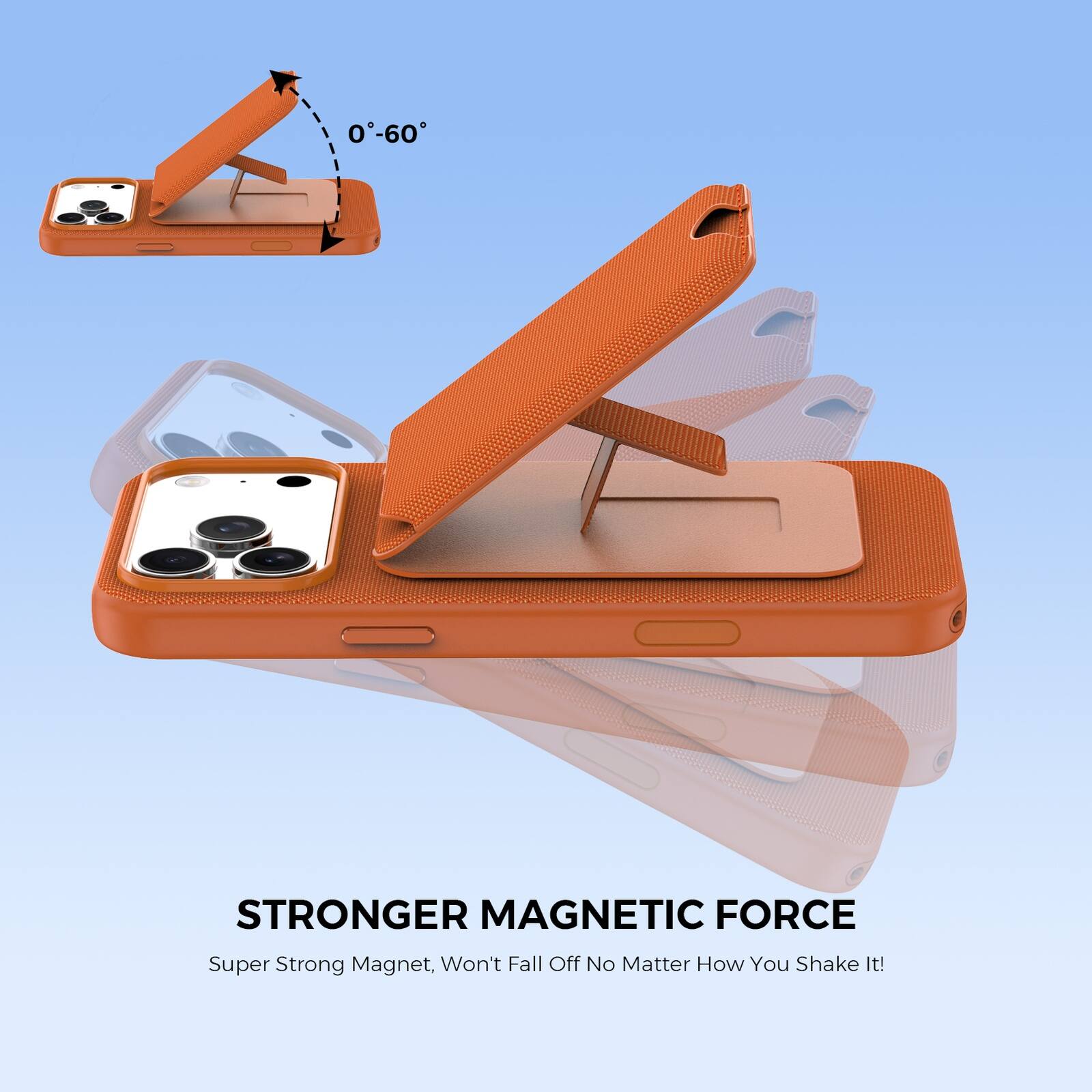 STRONGER MAGNETIC FORCE  
Super Strong Magnet, Won't Fall Off No Matter How You Shake It!