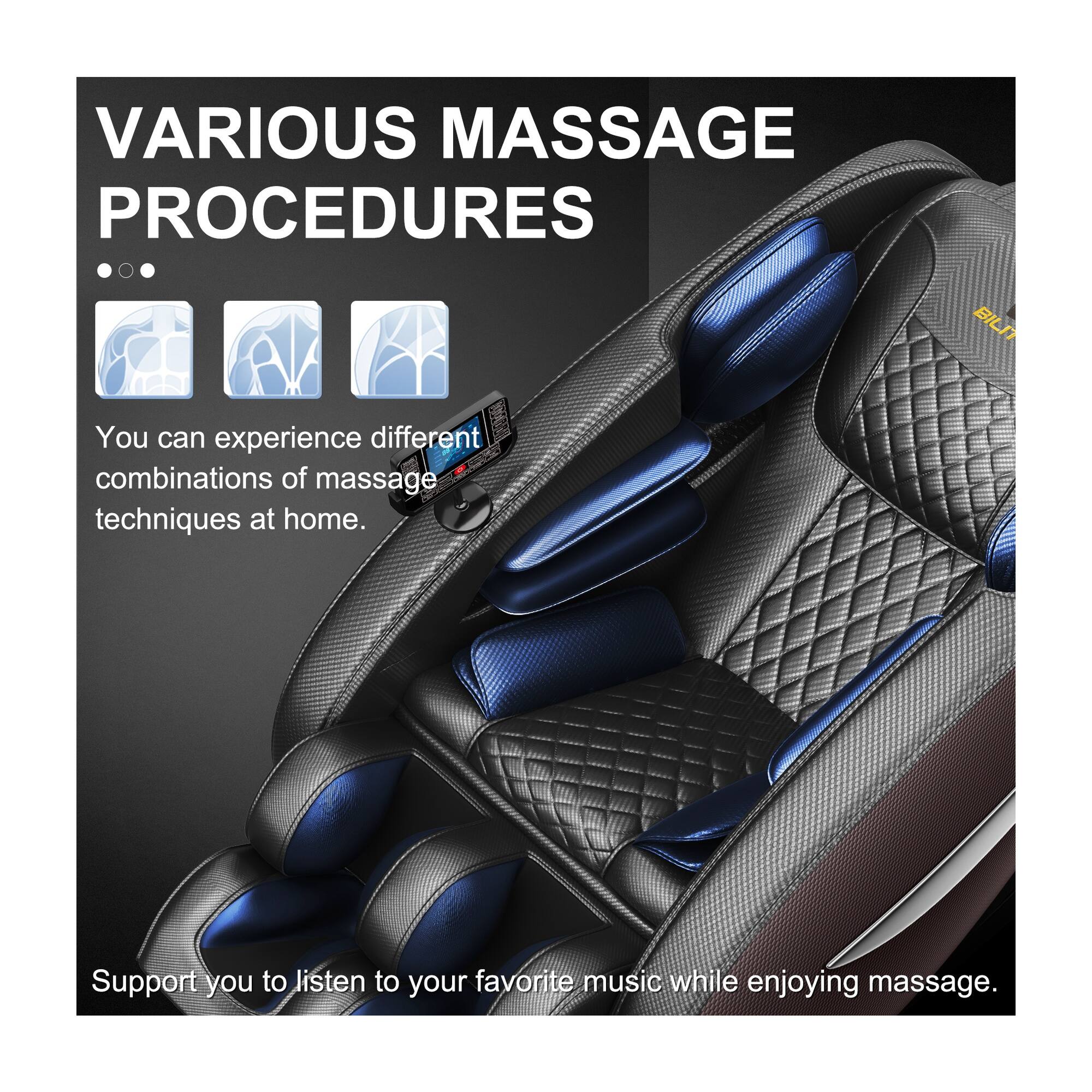VARIOUS MASSAGE PROCEDURES

You can experience different combinations of massage techniques at home.

Support you to listen to your favorite music while enjoying massage.