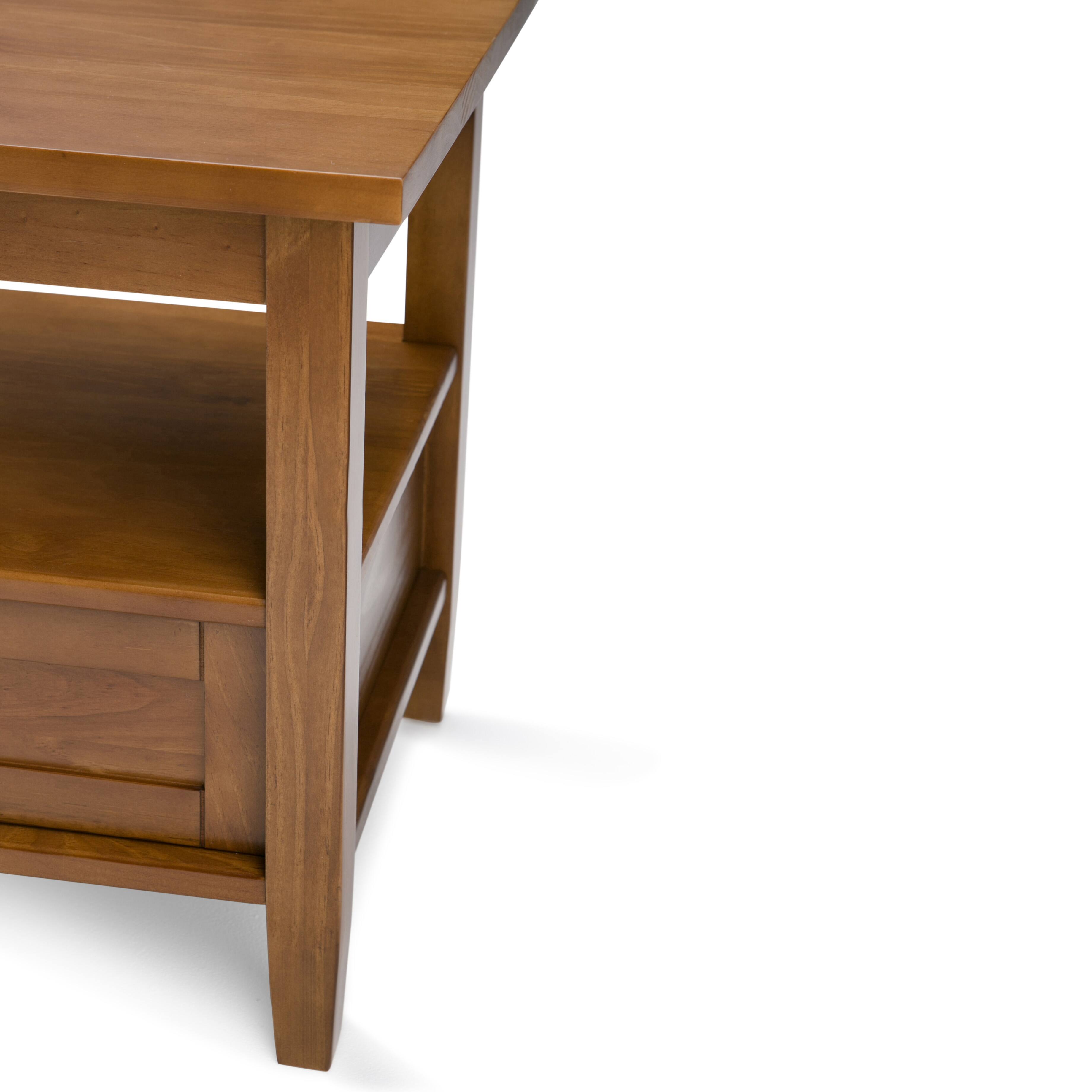 Alt View 4. Simpli Home - Warm Shaker 20 inch End Table (Set of 2) - Light Golden Brown.