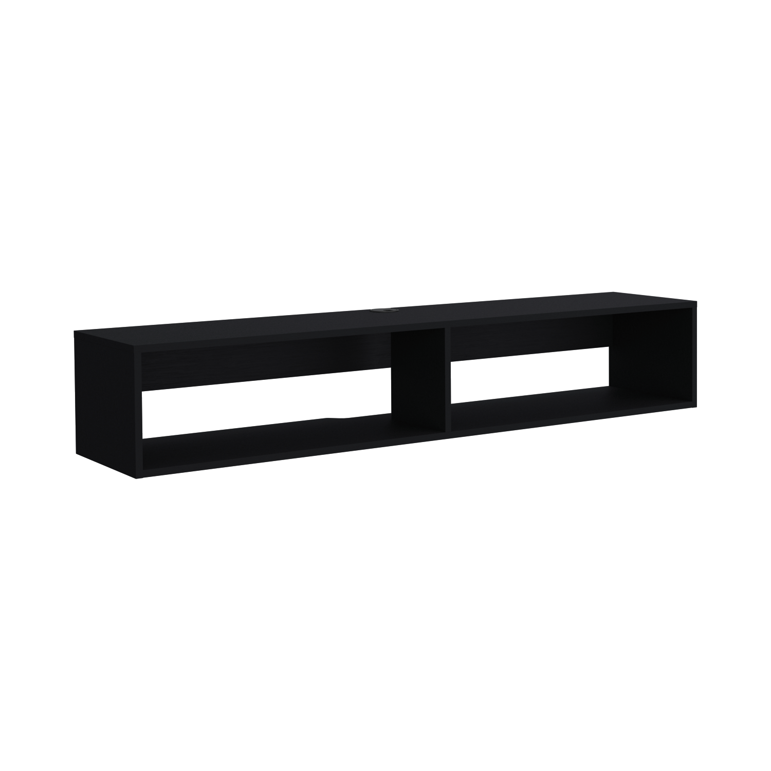 Angle. APRILSOUL - Floating Tv Stand Moore Living Room Black - Black.