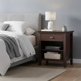 Simpli Home - Artisan 24 inch Wide Solid Wood Bedside Table - Autumn Brown