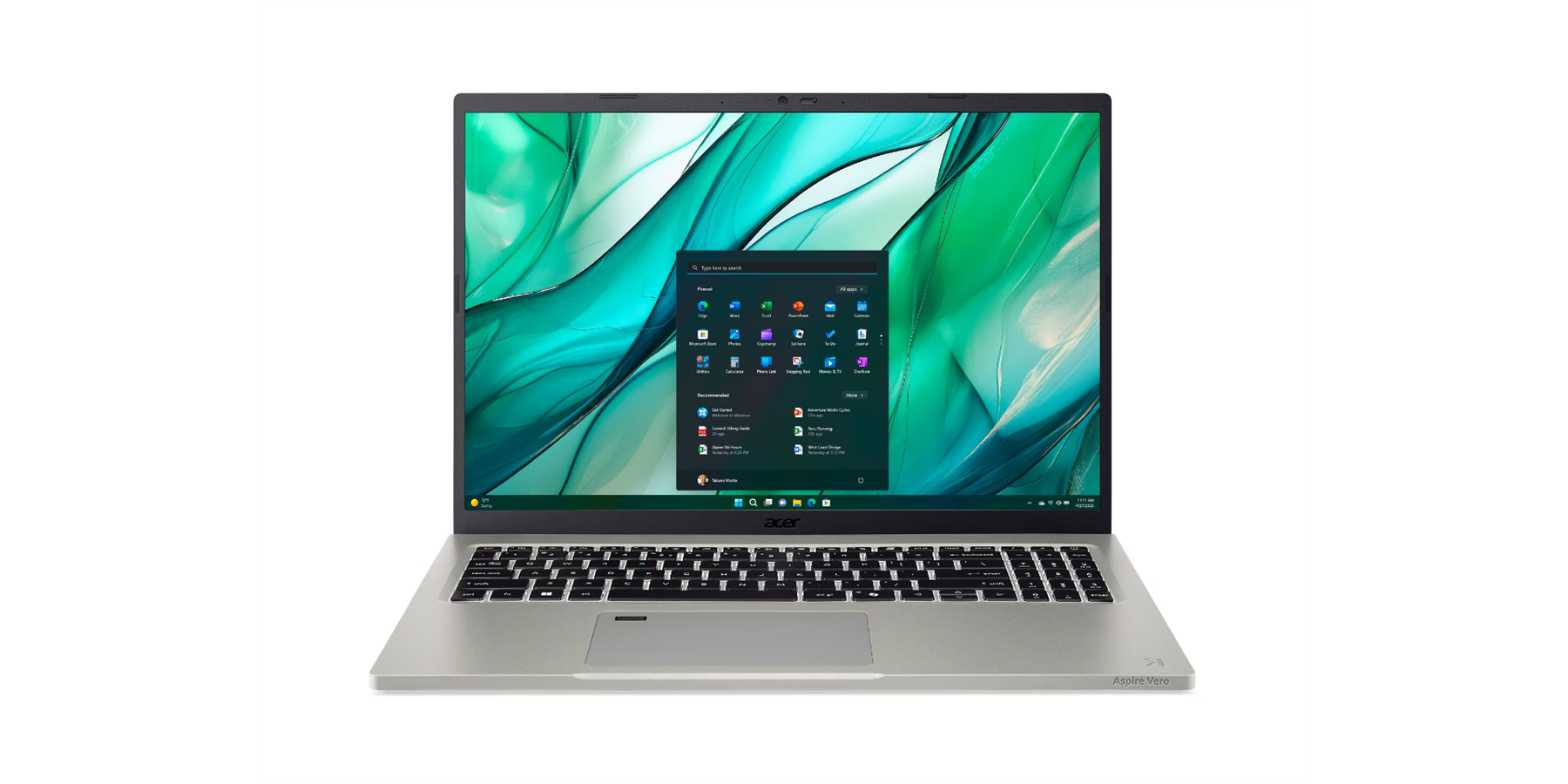 The text in the image is:

"Aspire Vero"