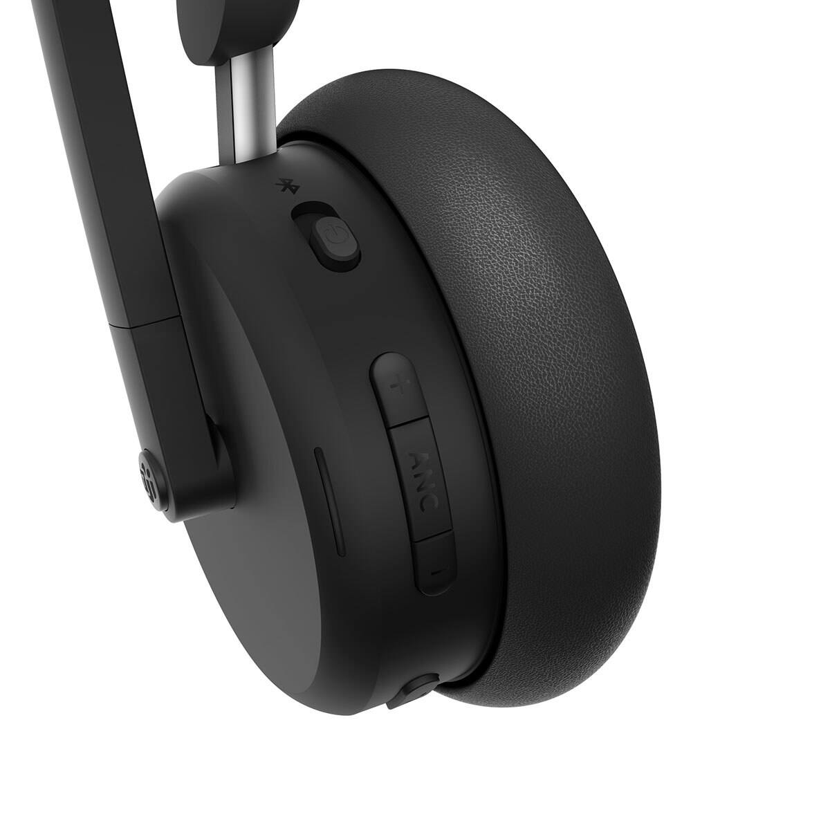 Alt View 3. Lenovo - Lenovo 6550 Wireless Active Noise Canceling On-Ear Headset with USB-A Adapter, Microsoft Teams Certified.