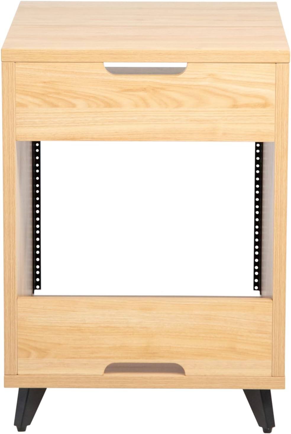 Back. Gator Frameworks - Elite Furniture Series 10U Studio Rack Table in Natural Maple with Slide-Out Tray - Natural Maple Matte Finish.