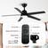 - Fan On/Off
- Speed of the Fan (1-6)
- Natural Wind
- Timer (1H, 2H, 4H, 8H)
- Lamp Switch
- Fan Reverse
- AAA 1.5V Battery For Switch