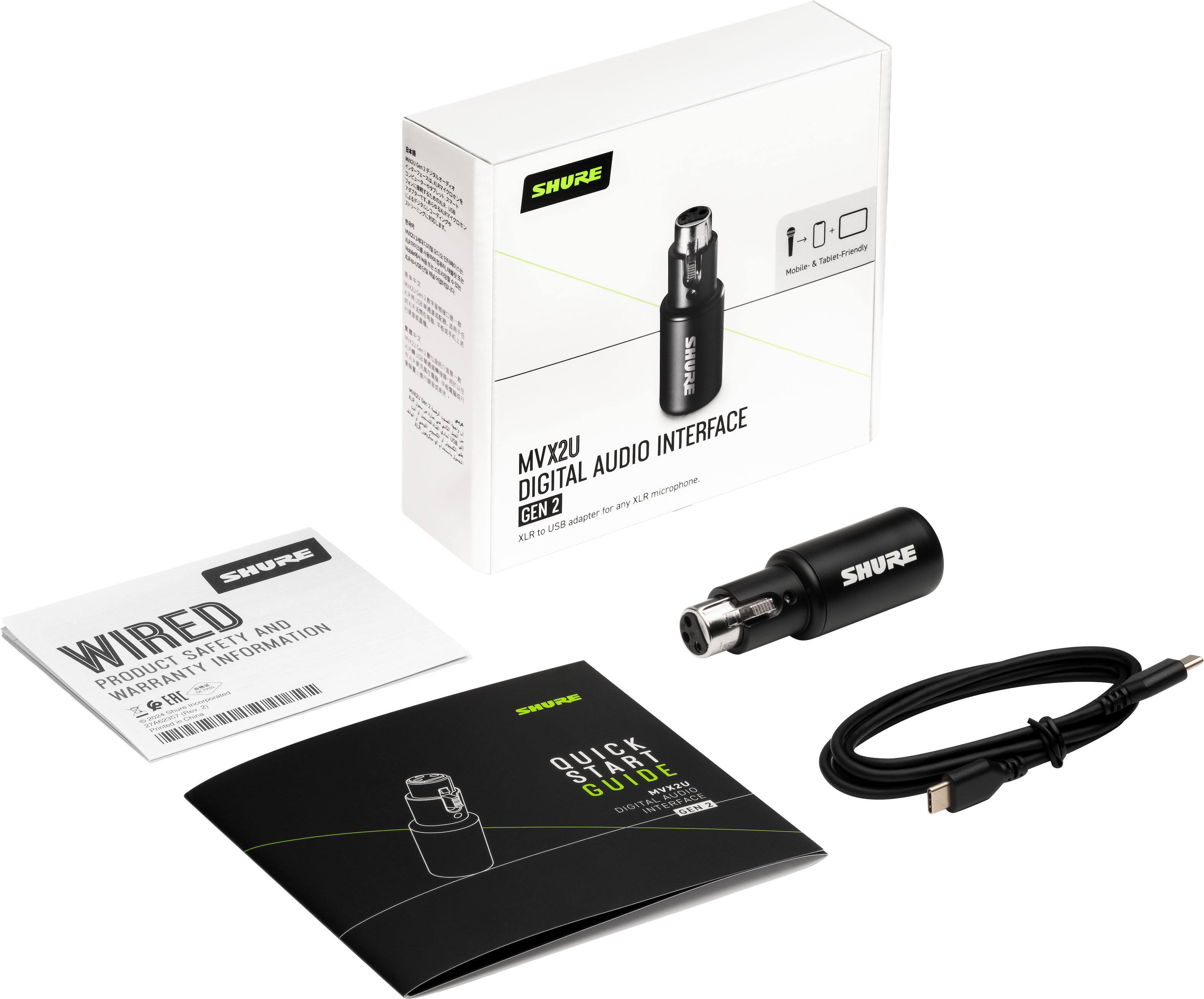 - Vs - IA 5 PeO  
- SHURE + i 1 0 & Tabler-Friendly  
- SHURE WIRED AND SAFETY INFORMATION PRODUCT A 8 ERE - Fma..  
- SHURE MVX2U INTERFACE AUDIO DIGITAL  
- KLR microphone. 2 tor any GEN adapter to USS KLR REE UNE QUICK GUIDE MYXZU AUTHO AC ATIO INTERF INT ENF CE8 SHURE