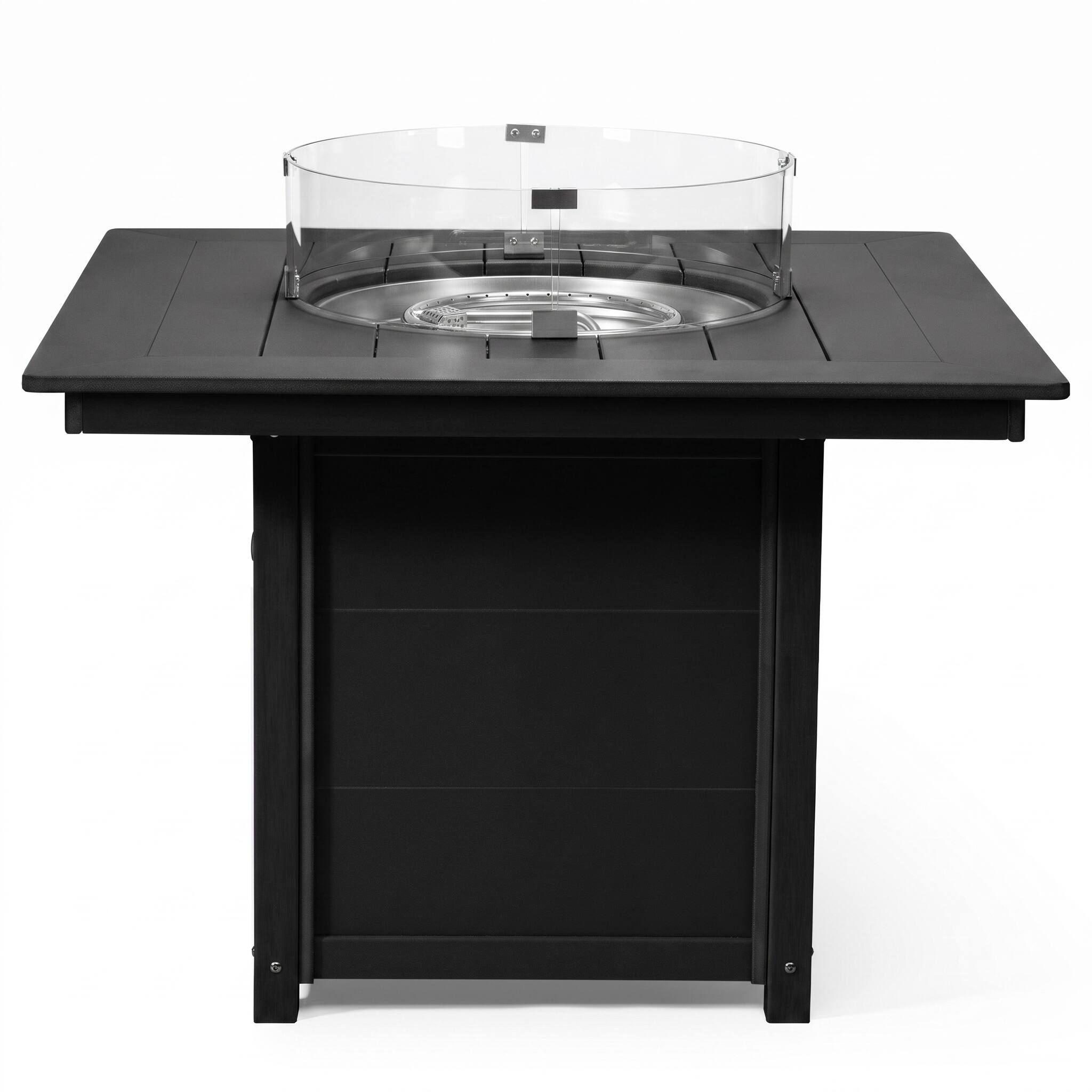 Alt View 1. WestinTrends - WestinTrends Helios Modern Outdoor Patio Propane 42" Square Fire Pit Table - Black.