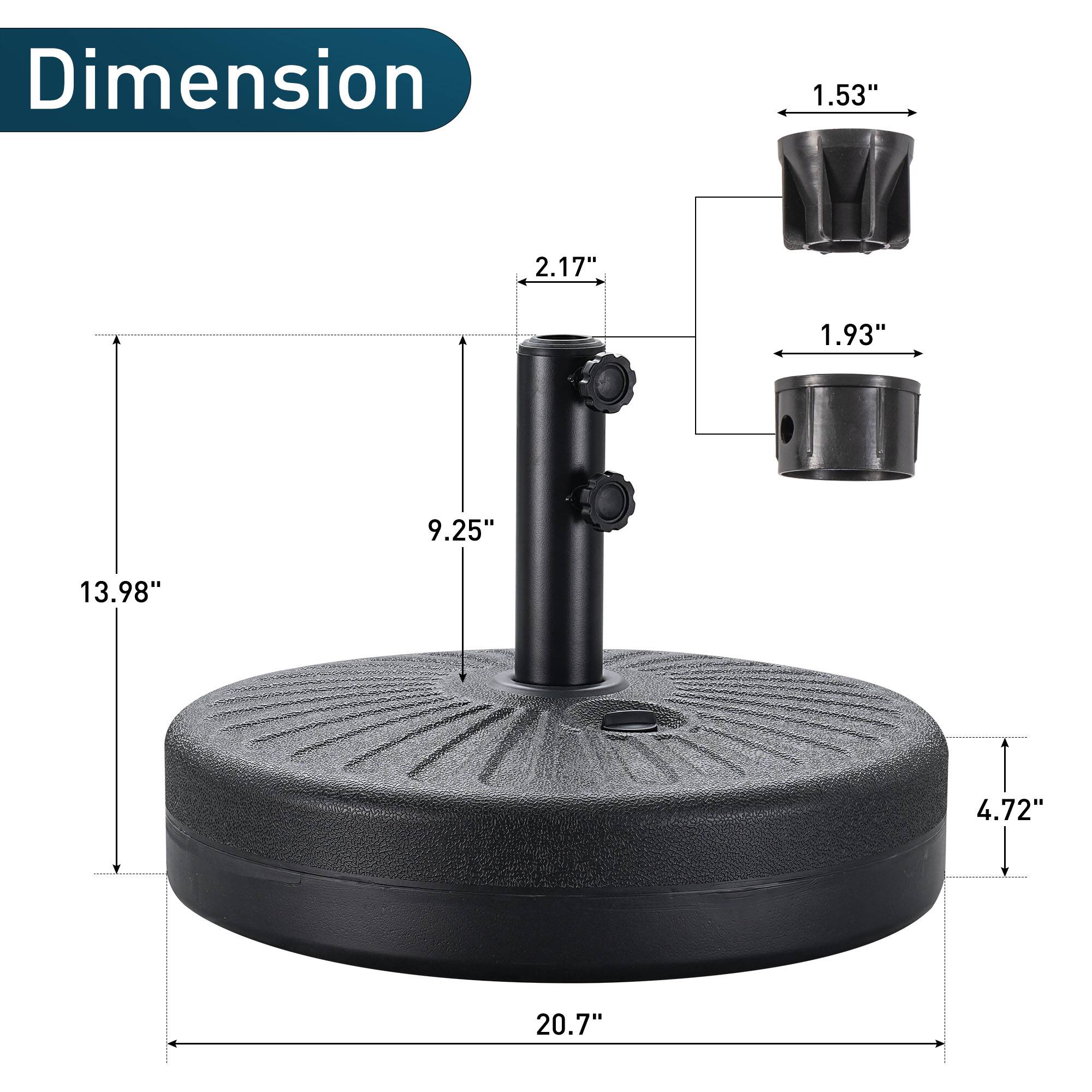 Dimension: 1.53", 2.17", 1.93", 9.25", 13.98", 4.72", 20.7"