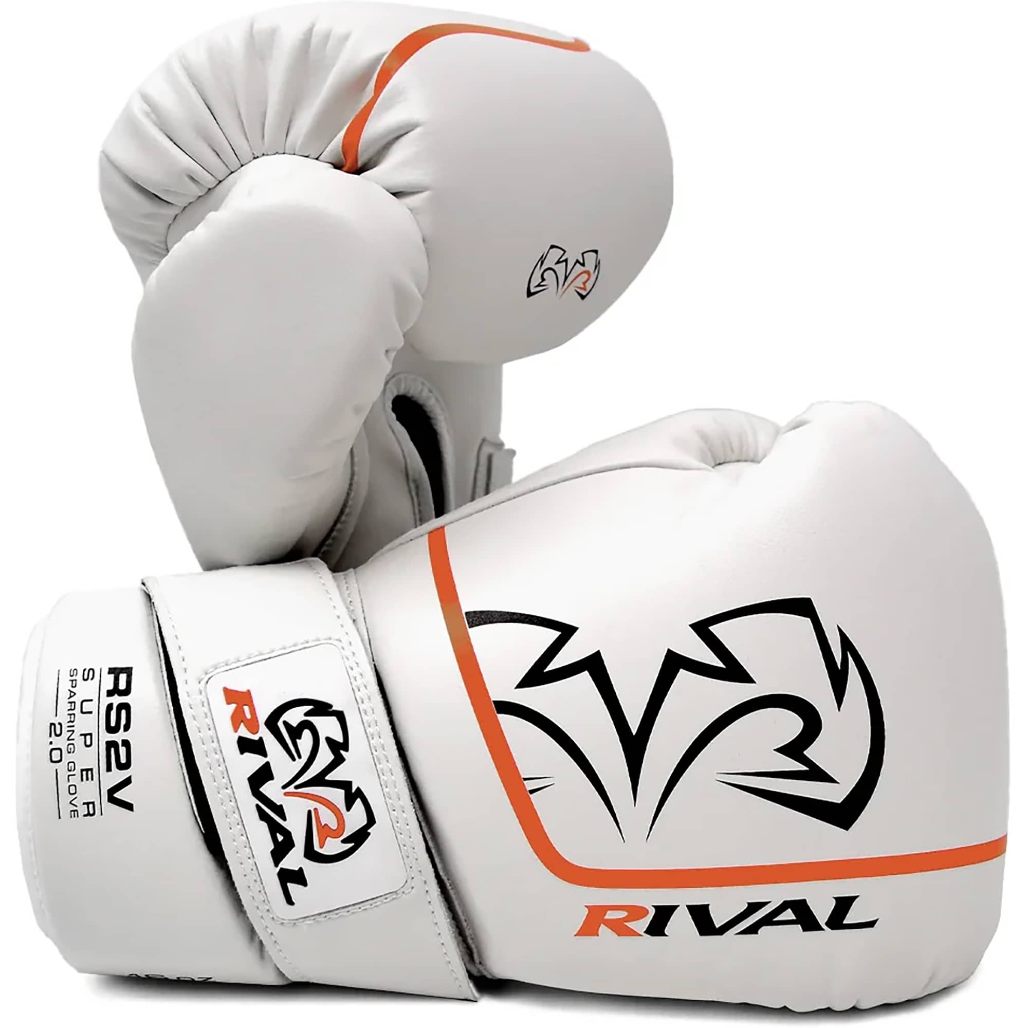 RIVAL - Boxing RS2V 2.0 Super Pro Hook and Loop Sparring Gloves - 12 oz - White