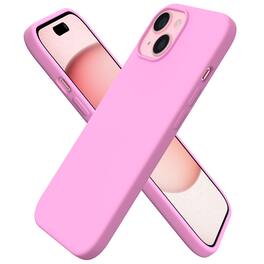 Ornarto - Compatible with iPhone 15 Plus Case 6.7", Slim Liquid Silicone Full Covered Protective Cover - Cherry Blossom
