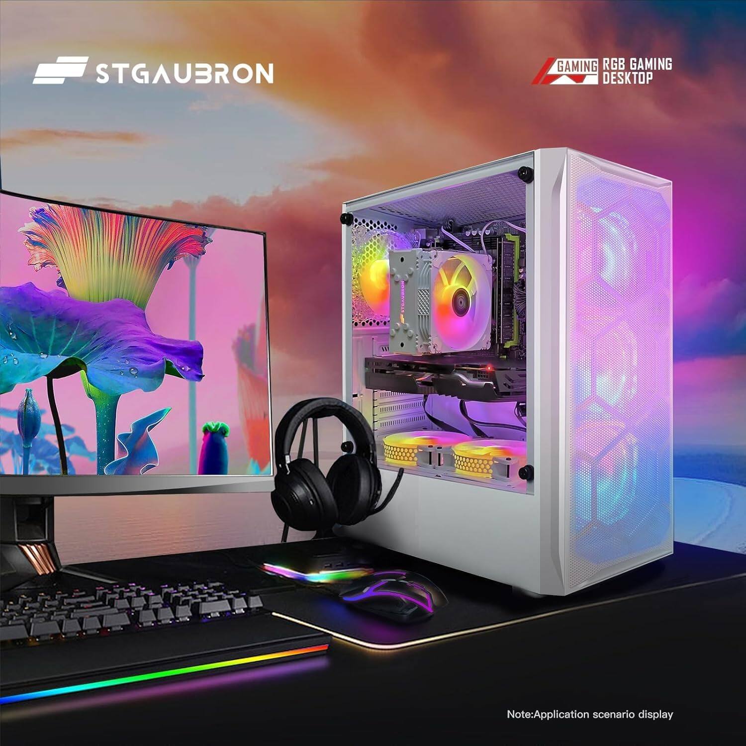 STGAUBRON GAMING RGB GAMING DESKTOP

Note: Application scenario display