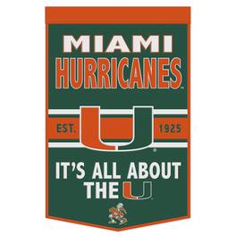 WinCraft - Miami Hurricanes 24" x 38" Slogan Banner - Multicolor