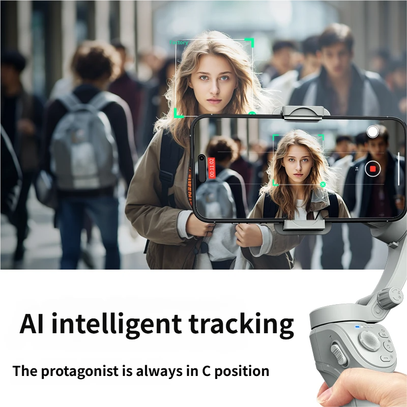 AI intelligent tracking  
The protagonist is always in C position