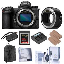 Bundle - Nikon - Z 7II Mirrorless Camera, with FTZ II Mount Adapter, with Extreme PRO 512GB Memory Card, 2x Extra