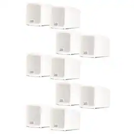 Acoustic Audio by Goldwood - AA321W Mountable Indoor Speakers Bookshelf 5 Pair Pack AA321W-5Pr - White