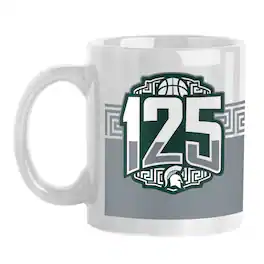 Logo Brands - Michigan State Spartans 125th Basketball Anniversary 11oz. Sublimated Mug - White