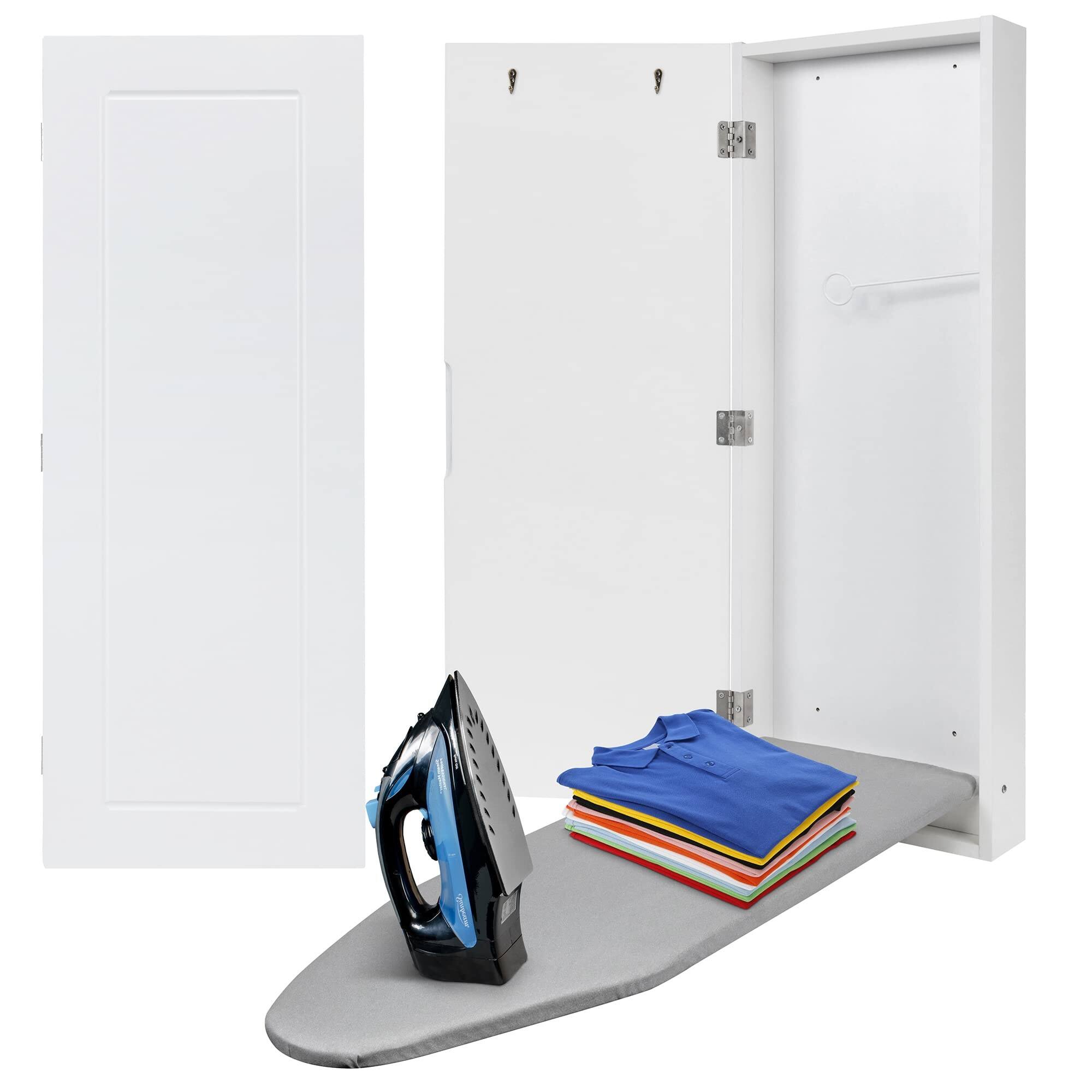 Alt View 6. Ivation - Ironing Board, Wall Mounted Ironing Board Cabinet W/Left Side Door & Release Lever - White.