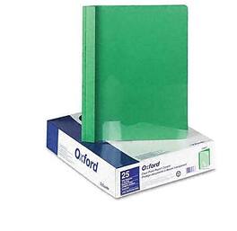 Oxford - Clear Front Report Cover with Leatherette Back Cover, 8 1/2" x 11", 25/Box - Clear/Green