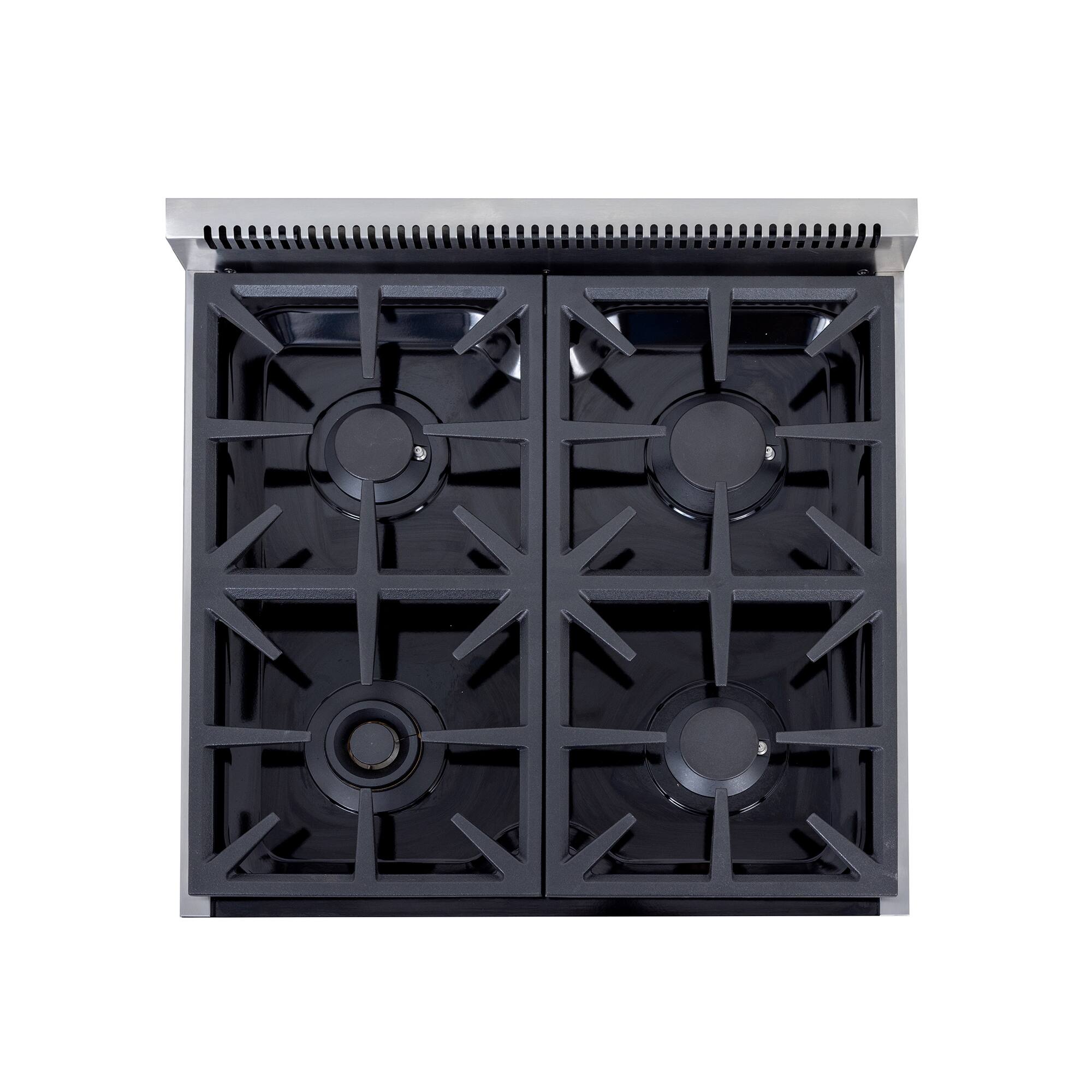 Angle. Kucht - KUCHT Professional 24 in. 2.5 cu. ft. Natural Gas Range and Convection Oven in Stainless Steel with True Simmer Burners - Stainless Steel.